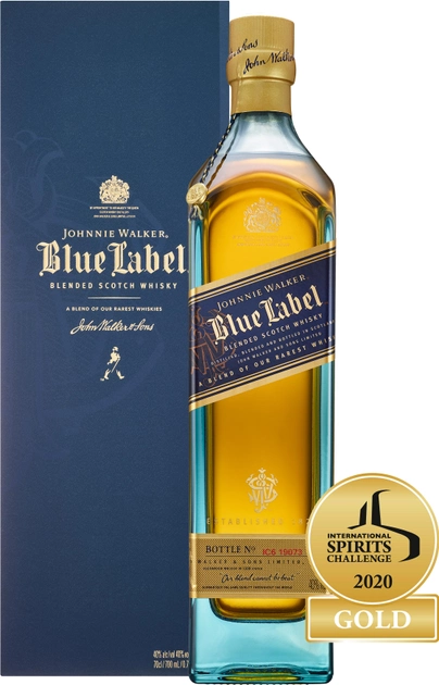 Виски Johnnie Walker Blue label выдержка 25 лет 0.75 л 40% в подарочной упаковке (5000267114279) - изображение 1