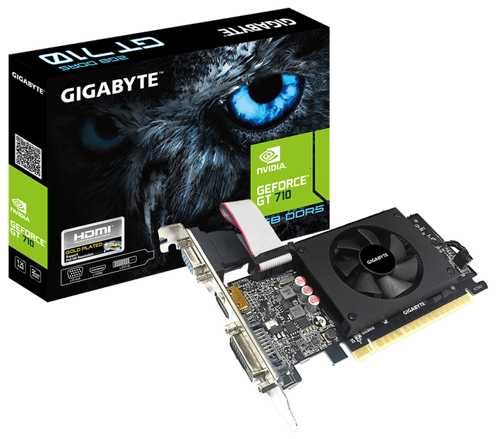 Видеокарта Gigabyte PCI-Ex GeForce GT 710 2048MB GDDR5 (64bit) (954/5010) (DVI, HDMI, VGA) (GV-N710D5-2GIL) - изображение 5