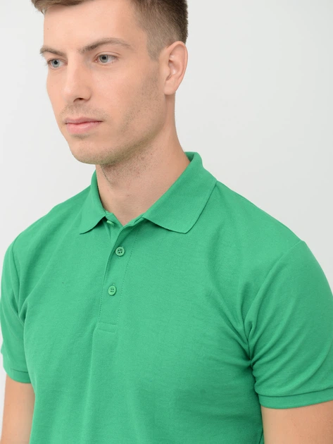 Поло длинное мужское Fruit of the loom 65/35 063402047 L Ярко-зеленое (5000000000821) - изображение 4