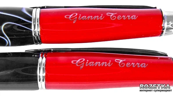 Набор подарочный (ручка перьевая + шариковая) Gianni Terra Red With Black Черная 1 мм Красно-черный корпус в футляре (HH9030/B-F) - Фото 5 Набор подарочный (ручка перьевая + шариковая) Gianni Terra Red With Black Черная 1 мм Красно-черный корпус в футляре (HH9030/B-F) - изображение 5