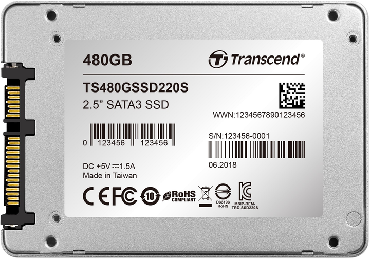 Transcend SSD220S Premium 480GB 2.5" SATA III TLC (TS480GSSD220S) - зображення 6