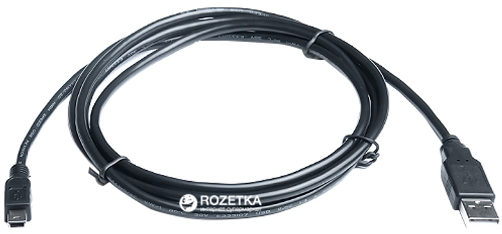 Кабель Real-El USB 2.0 type A - miniUSB type B 1.8 м Black - изображение 1