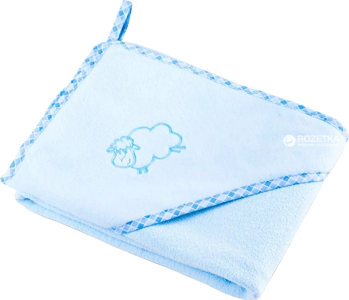 Махровий рушник Sensillo Sheep 80х80 Blue - Фото 1 Махровий рушник Sensillo Sheep 80х80 Blue - зображення 1