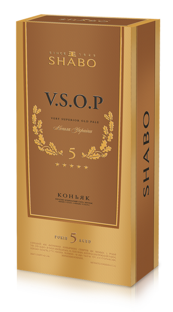 Коньяк України Shabo V.S.O.P. П'ять зірок 0.5 л 40% у подарунковій упаковці (4820070400977) - Фото 2 Коньяк України Shabo V.S.O.P. П'ять зірок 0.5 л 40% у подарунковій упаковці (4820070400977) - зображення 2