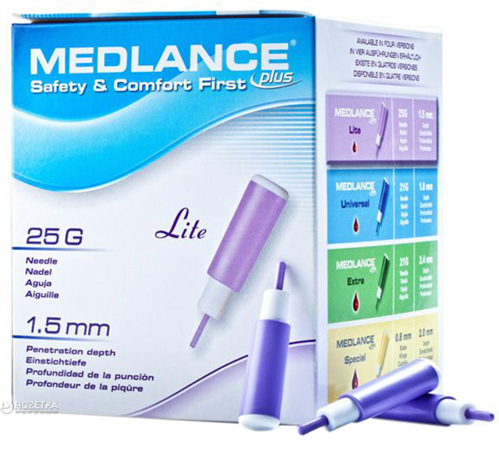 Ланцет MEDLANCE PLUS Lite 200 Violet (5907506237105) - изображение 1