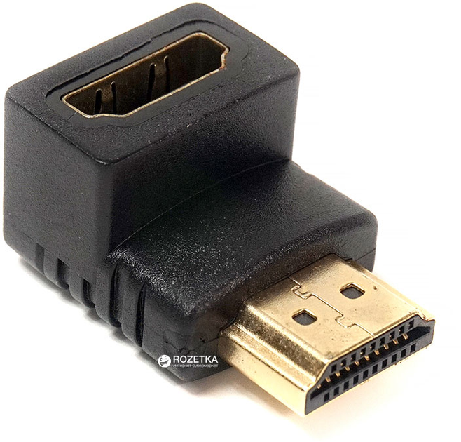 Переходник PowerPlant HDMI AF - HDMI AM нижний угол (KD00AS1303) – фото ...