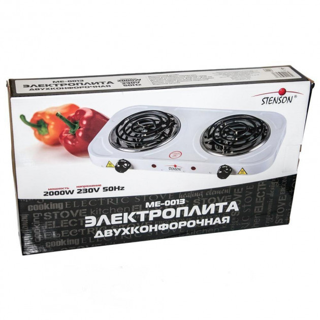 Настольная плита электрическая на 2 конфорки Stenson ME-0013 2х1000W ...