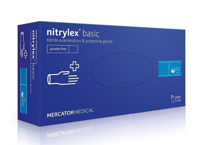 Перчатки Mercator Medical Nitrilex нитриловые XS 200шт (AK0023) - изображение 1