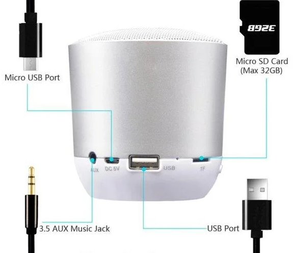 Портативна Bluetooth колонка Hopestar H9 Silver - зображення 2