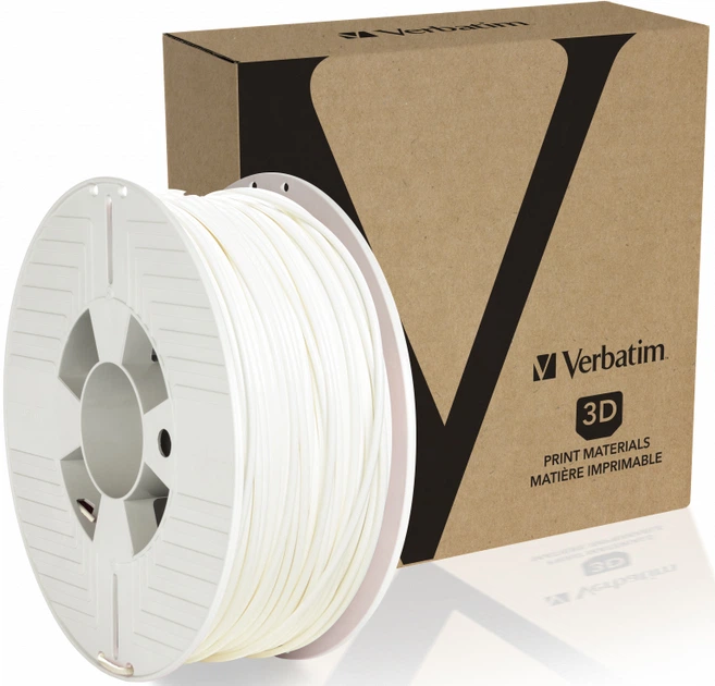 PLA-пластик Verbatim для 3D-принтера 2.85 мм 1 кг White (55328) - зображення 3
