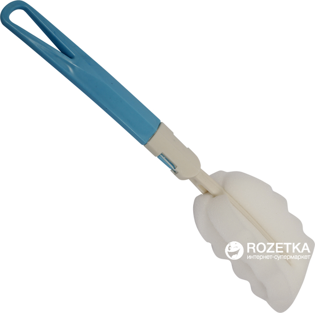Щітка поролонова для миття пляшок і сосок Lindo Рк 013-А Синя (8850217507135) - зображення 1