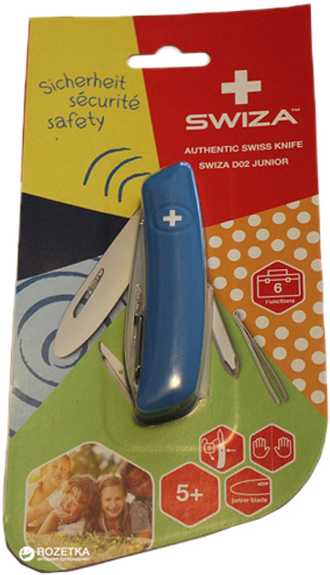Швейцарский нож Swiza J02 Junior Blue (KNI.0021.1031) - изображение 2
