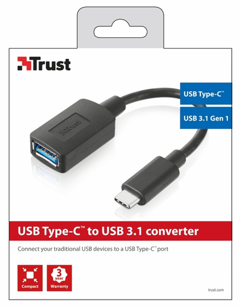 CABLE TRUST OTG USB TIPO C A USB 3.1 0.15M