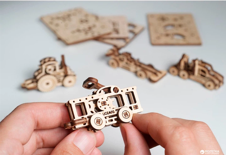 Mechaniczny puzzle 3D Ukrainian Gears Fidget Transport Zestaw 4 szt. (70033) (4820184120617) - obraz 2