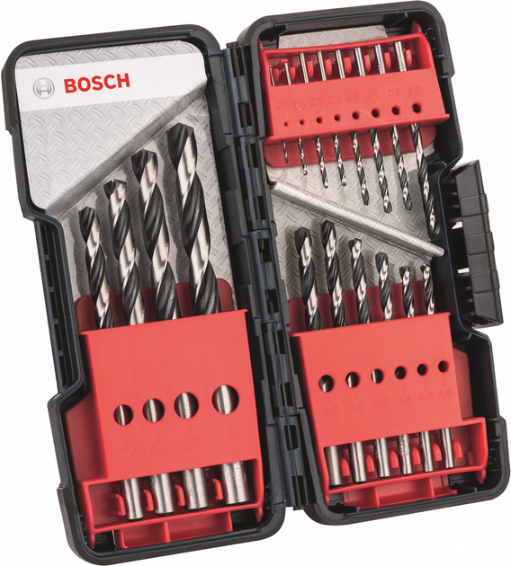 Набір свердел для металу Bosch HSS PointTeQ 18 штук (2608577350) - зображення 1