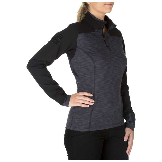 Жіночі бойова тактична сорочка 5.11 Tactical women's RAPID HALF ZIP 62381 Large, Charcoal - зображення 2