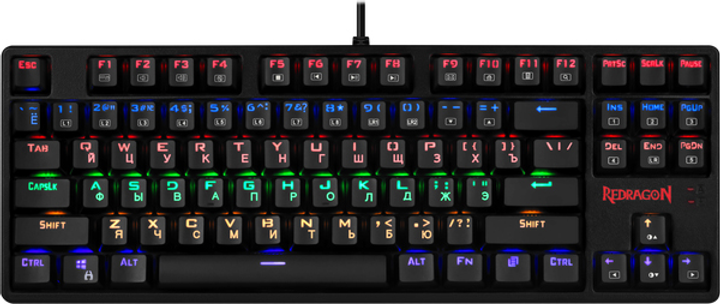 Клавиатура проводная Redragon Daksa LED USB Black OUTEMU Blue (78308) - изображение 1