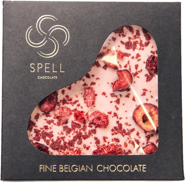 Шоколад Spell из белого шоколада с клюквой вишней и малиной 85 г (4820207310681) - изображение 1
