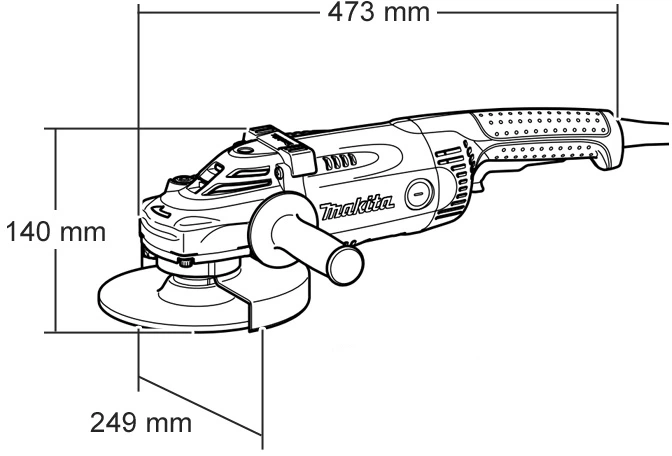 Szlifierka kątowa Makita GA9020RF (0088381607452) - obraz 2