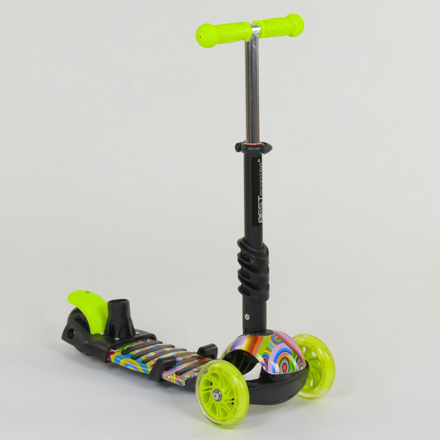 Самокат-беговел 5в1 Best Scooter с родительской ручкой, светящиеся ...