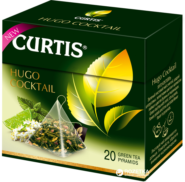 Чай Curtis зеленый Hugo Coctail фруктовый 20 пакетиков (4823063703031 ...