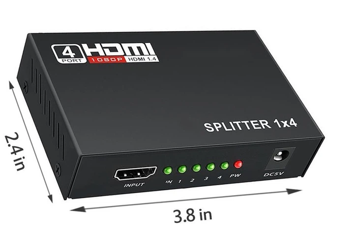 HDMI сплиттер 1x4 3D, 1080Р, 1,4 - Фото 2 HDMI сплиттер 1x4 3D, 1080Р, 1,4 - зображення 2