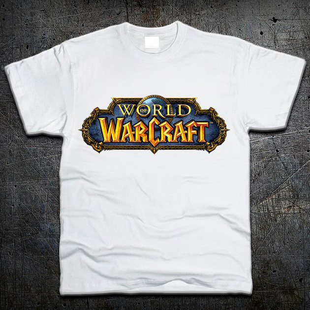 Футболка Fruit of the Loom Логотип Варкрафт Logo World of Warcraft Белый 140 см (119283) 