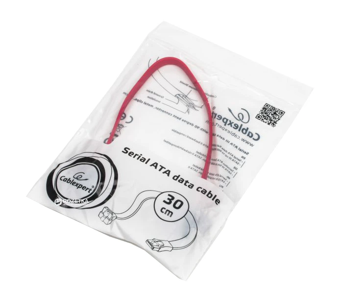 Kabel Cablexpert SATA III z kątowym złączem 0.3 m (CC-SATAM-DATA90-0.3M) - obraz 4