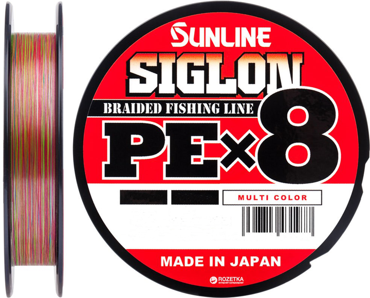 Шнур Sunline Siglon PE х8 150 м # 0.6/0.132 мм 4.5 кг Разноцветный ...