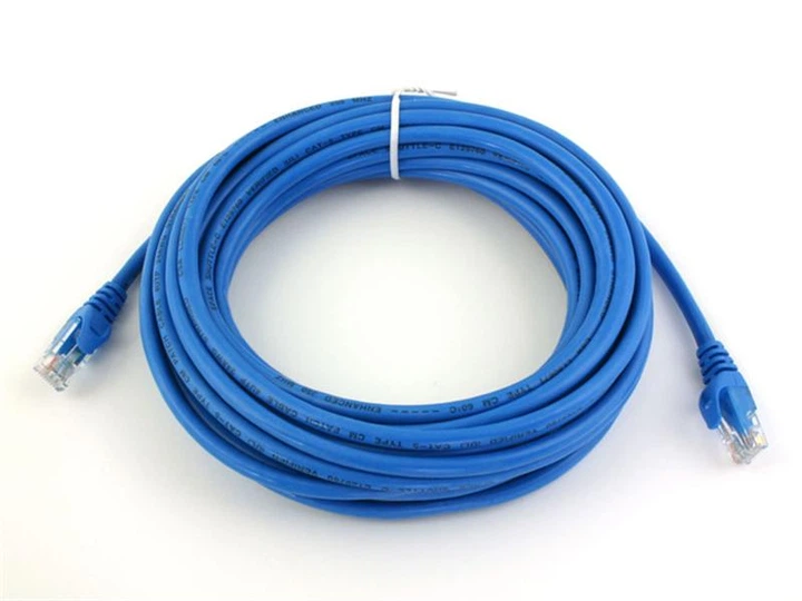 Патч-корд литой, UTP, RJ45, Cat.5e, 15m, синий - изображение 3