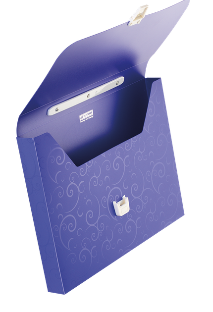 Портфель пластиковый Buromax Barocco А4 фиолетовый (BM.3719-07) - Фото 2 Портфель пластиковый Buromax Barocco А4 фиолетовый (BM.3719-07) - изображение 2