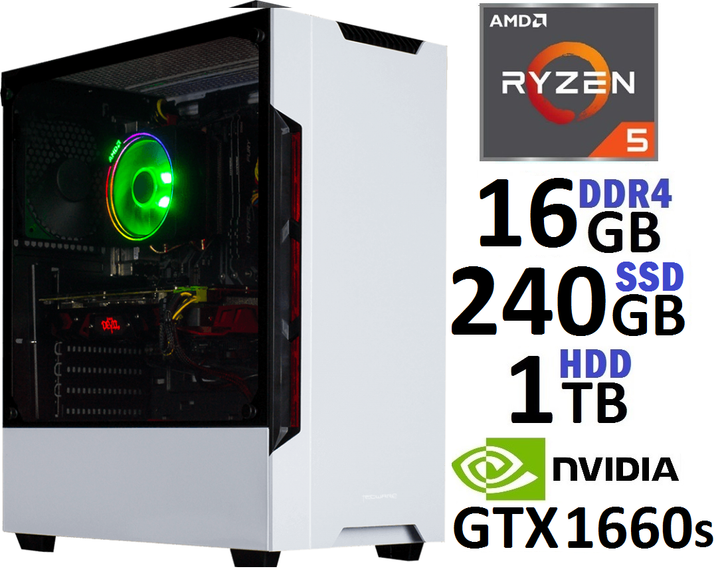 Компьютер Игровой Ryzen 5 2600 GTX1660 Super V2 – фото, отзывы