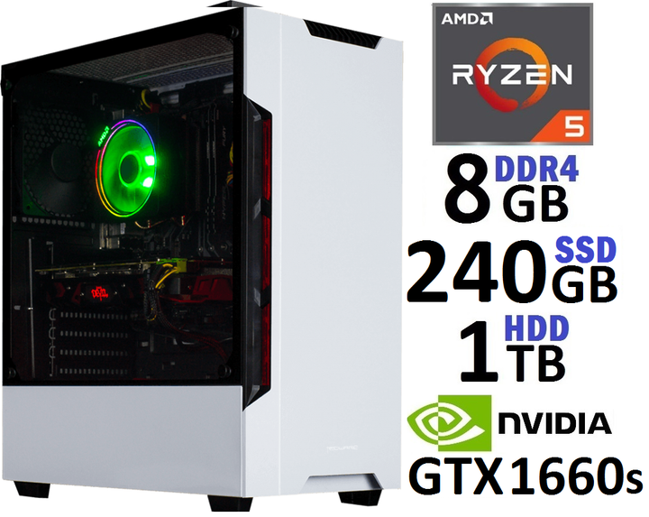 Компьютер Игровой Ryzen 5 2600 GTX1660 Super V1 – фото, отзывы