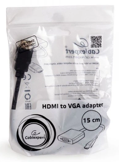 Адаптер Cablexpert HDMI to VGA and audio 0.15 м (A-HDMI-VGA-03) - зображення 3