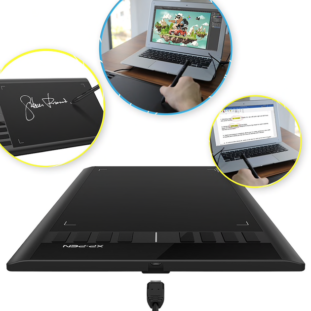 Планшет графический XP-Pen Star 03 V2 рабочая поверхность 254x152 мм 8192 уровней нажатия 8 экспресс клавиш - изображение 4