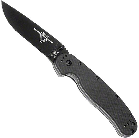 Карманный нож Ontario RAT I Folder гладкая РК Черный клинок (O8846) - изображение 1