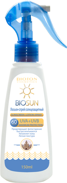 Лосьон-спрей солнцезащитный Bioton Cosmetics SPF 60 150 мл ...