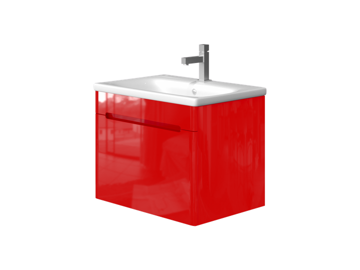 Тумба Juventa TIVOLI TV-65 red с умывальником Soft 65 - Фото 1 Тумба Juventa TIVOLI TV-65 red с умывальником Soft 65 - изображение 1