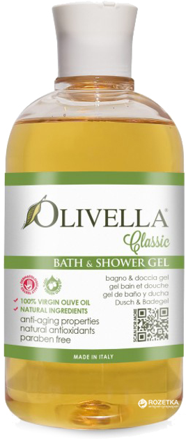Акція на Гель для ванни та душу Olivella на основі оливкової олії 500 мл від Rozetka