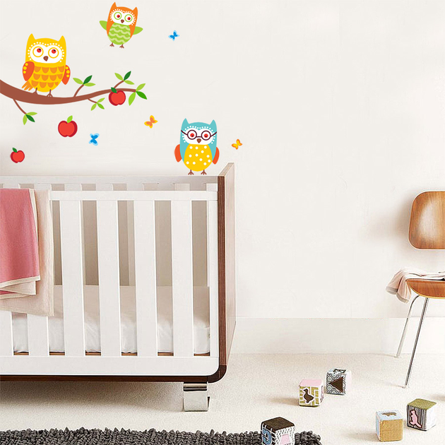 Детские наклейки на стену Designstickers Совы 29.7х42 см (50613860 ...