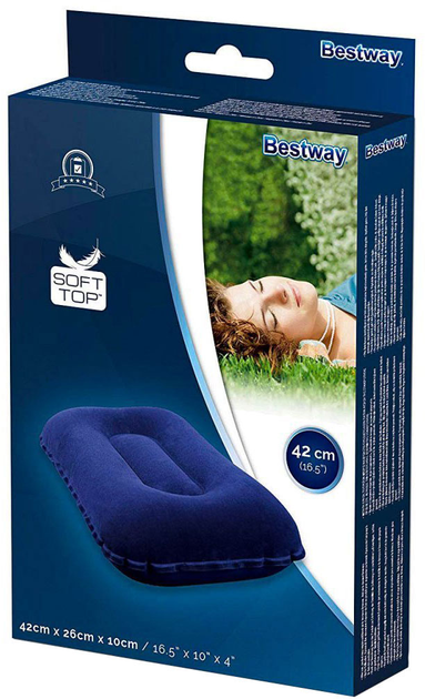 Надувная подушка Bestway 42х26х10 см Синяя (67121) – фото, отзывы ...