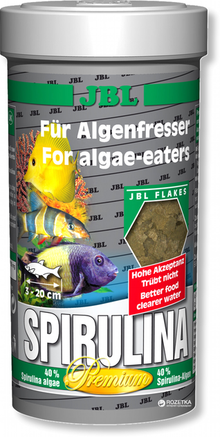 Корм JBL для рыб Spirulina 250 мл премиум класса (18 385 ...