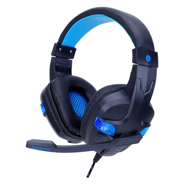 Игровые проводные наушники Soyto SY850MV с микрофоном и подсветкой ...