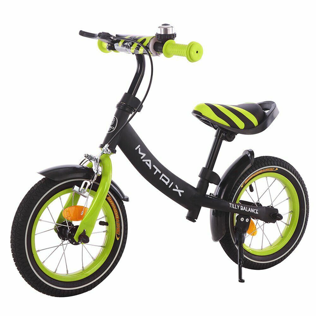 Беговел Tilly Balance Matrix T-21259 Green Надувне колеса 12" Ручне ...
