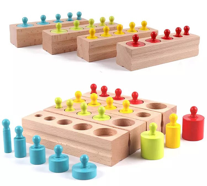 Развивающая игра Цилиндры Монтессори цветные Green Toy – низкие цены ...