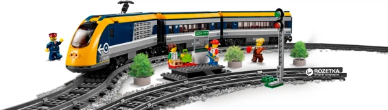 みょん Конструктор LEGO City Пассажирский поезд 677 деталей (60197