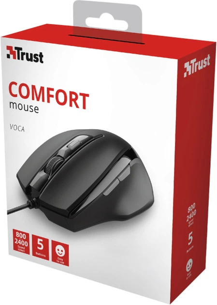 Mysz Trust Voca Comfortable USB Black (TR23650) - Zdjęcie 10 Mysz Trust Voca Comfortable USB Black (TR23650) - obraz 10