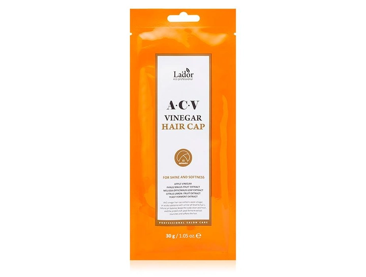 Маска-шапочка для волос с яблочным уксусом Lador ACV Vinegar Hair Cap, 30г (8809273160129) 