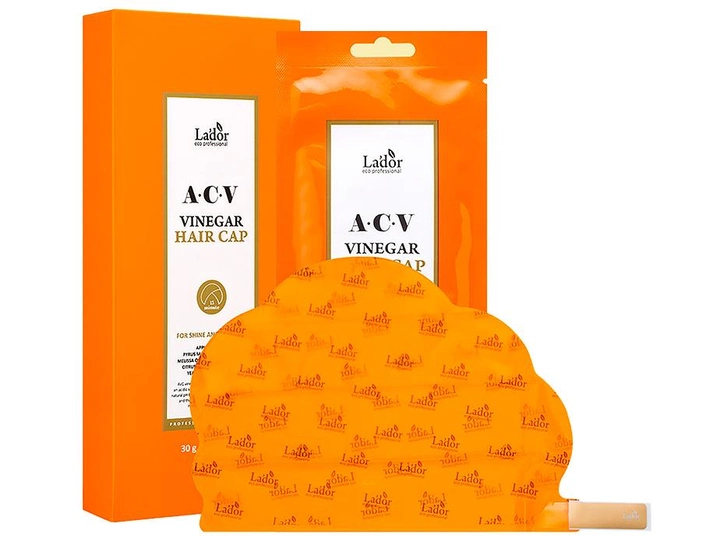 Маска-шапочка для волос с яблочным уксусом Lador ACV Vinegar Hair Cap, 30г (8809273160129) 