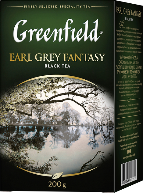 Чай черный Greenfield Earl Grey Fantasy 200 г (4823096801018) – ROZETKA ...